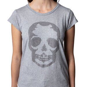 Zadig and Voltaire SKINNY SKULL STUDS TEE SHIRT